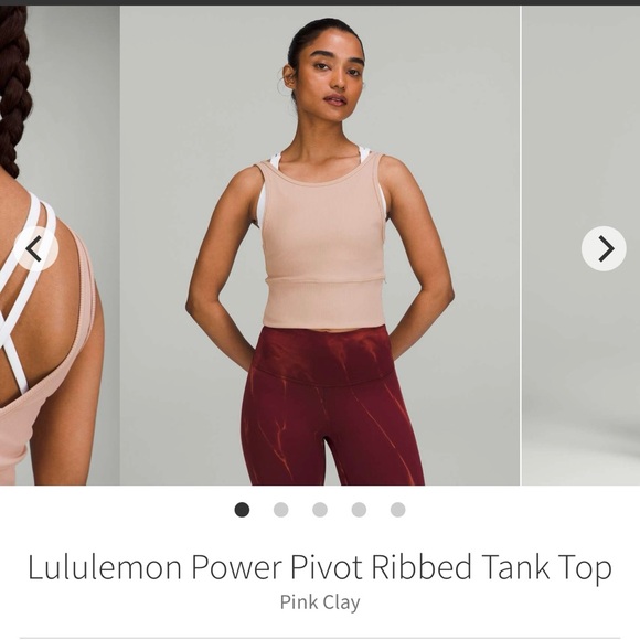Lululemon Power Pivot Ribbed Tank Top - Picture 1 of 5